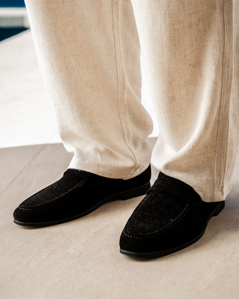 Herre Loafers Brun Suede Slip-ons Elegant Klassisk Design Komfortabel Fuld Lædersål-3
