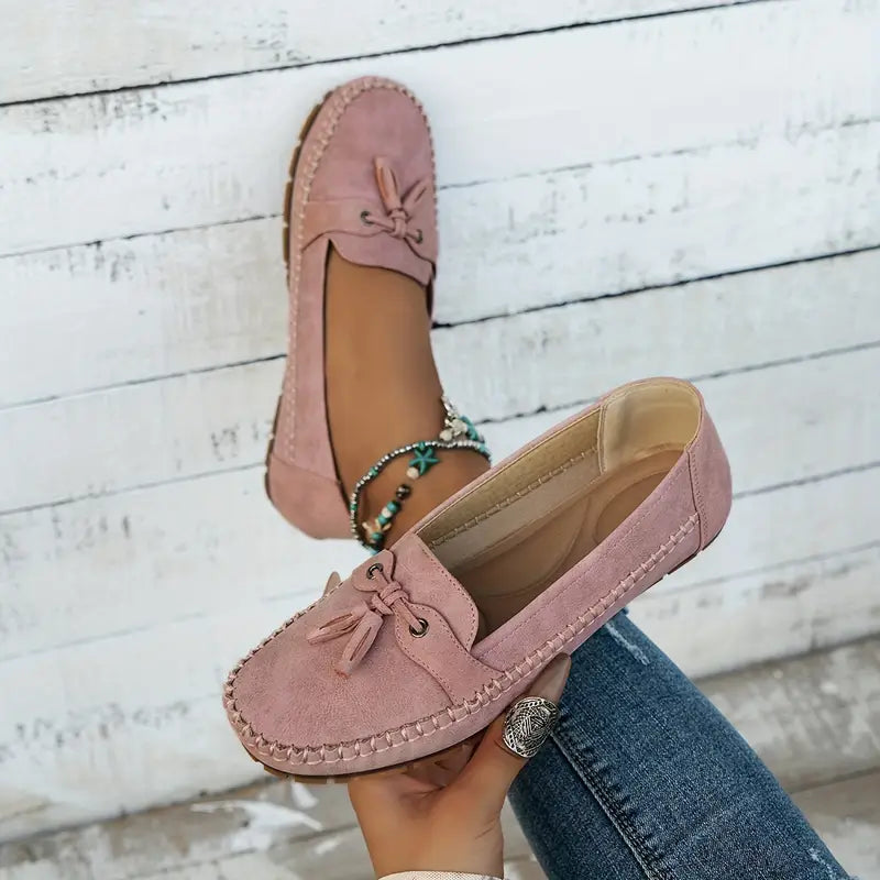 Variant image for Dame Loafers Beige Læder Komfortable Orthopediske Med Ergonomisk Sål og Polstret Indersål-21