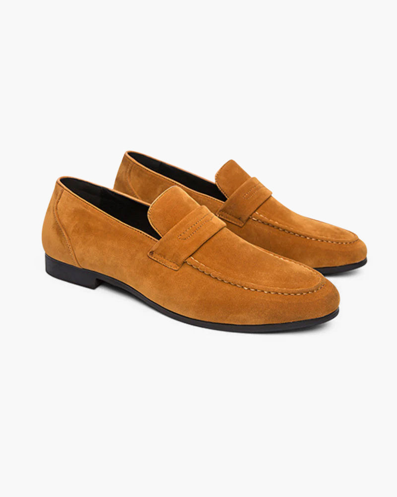Variant image for Herre Loafers Brun Suede Slip-ons Elegant Klassisk Design Komfortabel Fuld Lædersål-19