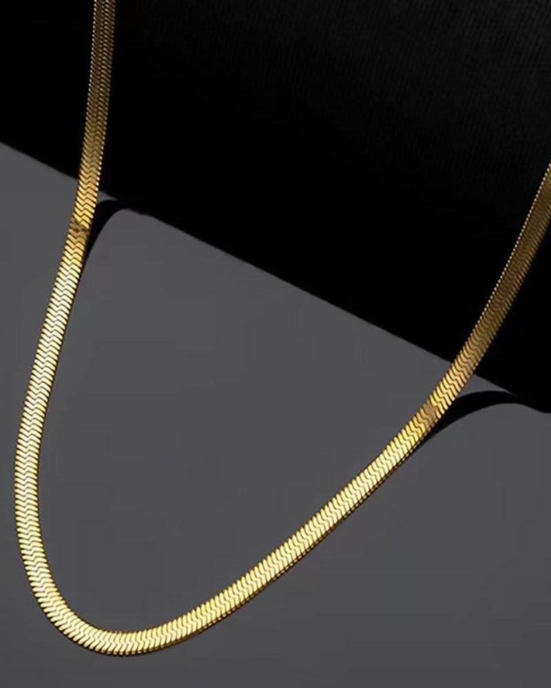 Kvinders Hals Kæde Guld Rustfrit Stål Minimalistisk Design Justerbar Længde Elegant Smykke-4