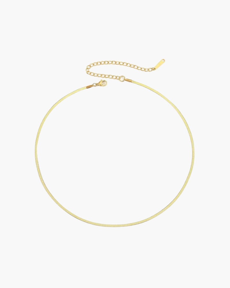 Kvinders Hals Kæde Guld Rustfrit Stål Minimalistisk Design Justerbar Længde Elegant Smykke-2