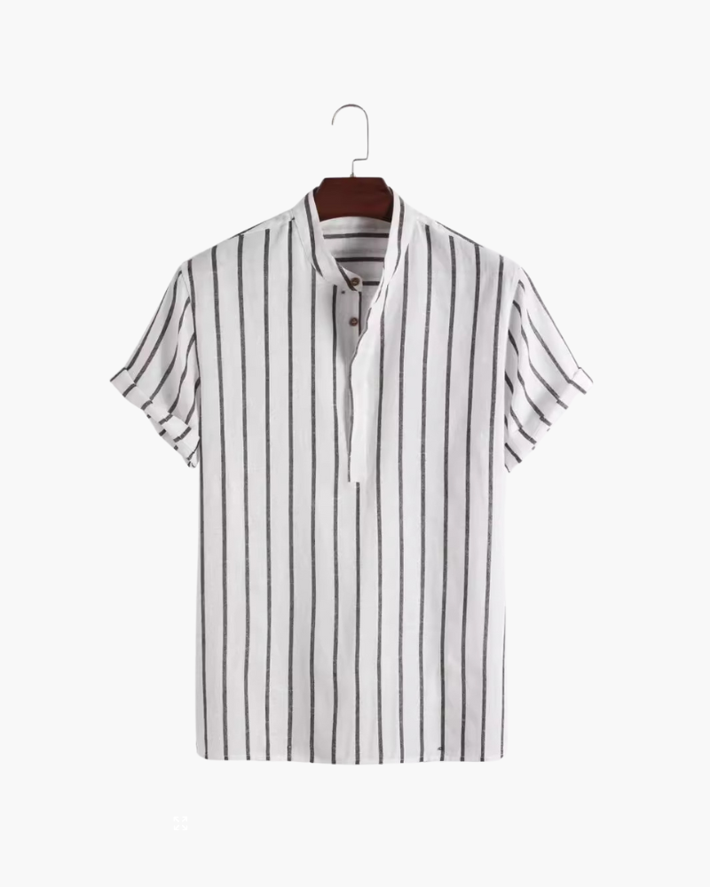 Herre Polo Shirt Navy Organisk Katoen Casual Korte Ærmer Sejlerkrave Poloshirt til Mænd-4