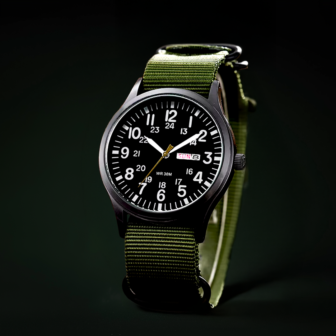 Herreur 42mm Sort Tekstil Vandafvisende Kvalitet Casual Sporty Design-4