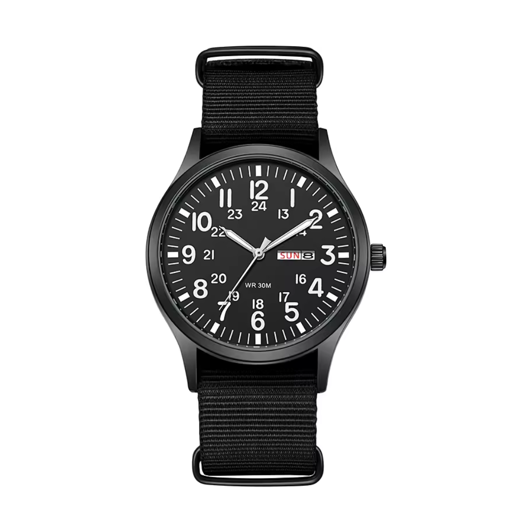 Variant image for Herreur 42mm Sort Tekstil Vandafvisende Kvalitet Casual Sporty Design-4