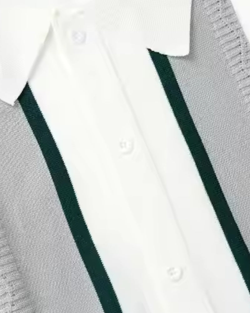 Herre Poloshirt Marine Katoenmix Afslappet Pasform Casual Tøj Mænd-6