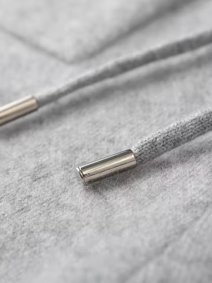 Herre Træningspak Grå 100% Cashmere Komfortabel Casual Elegant-5