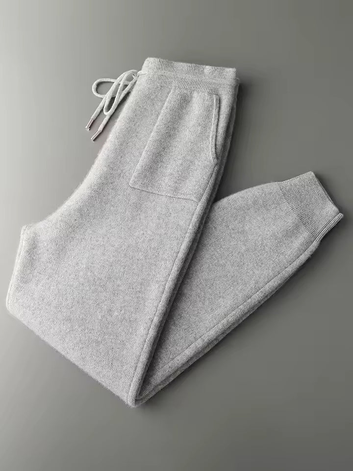 Herre Træningspak Grå 100% Cashmere Komfortabel Casual Elegant-4