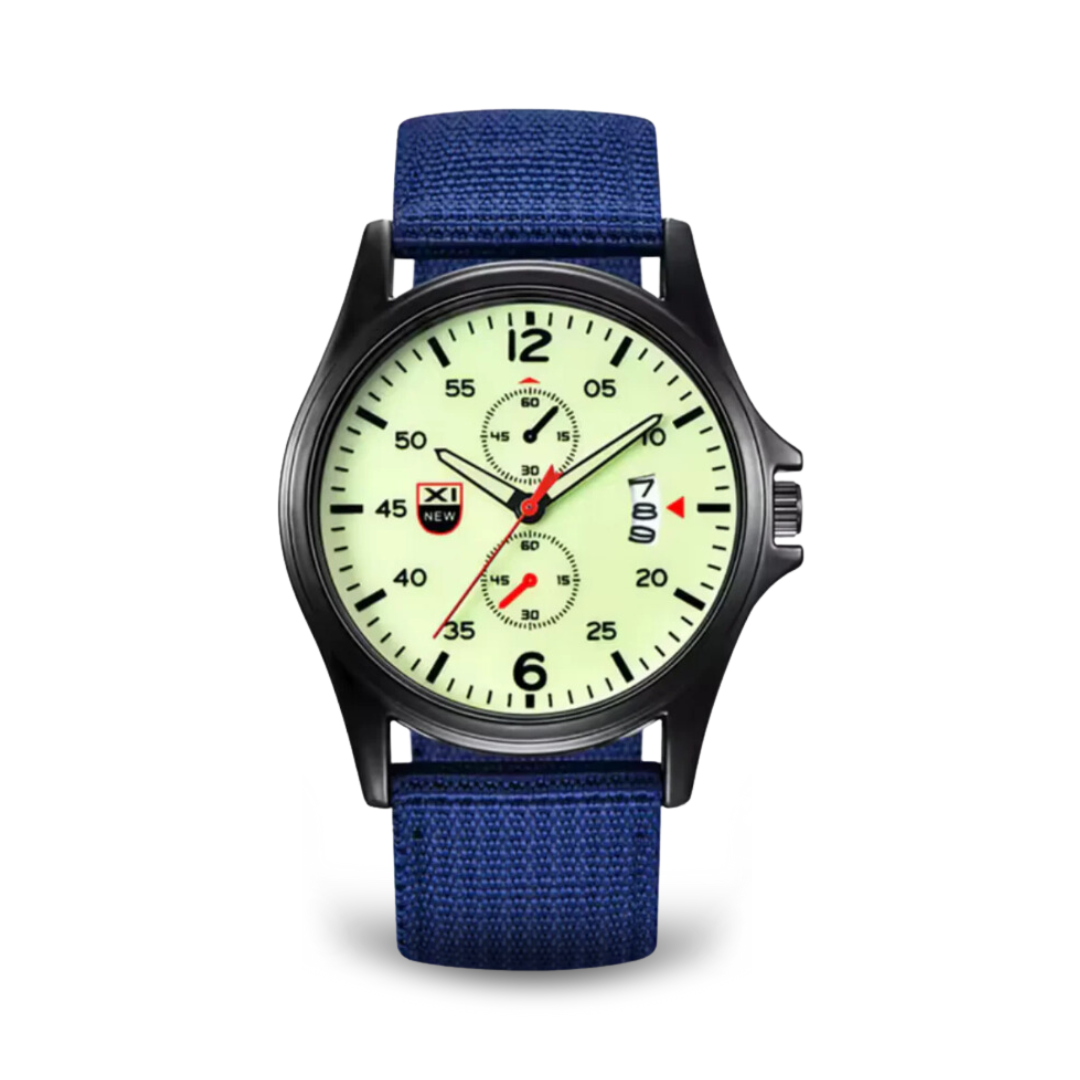 Variant image for Herreur Militært Ur Sort Nylon Kvarts Sportiv Design Med Datovisning Optimal Til Aktiv Livsstil-7