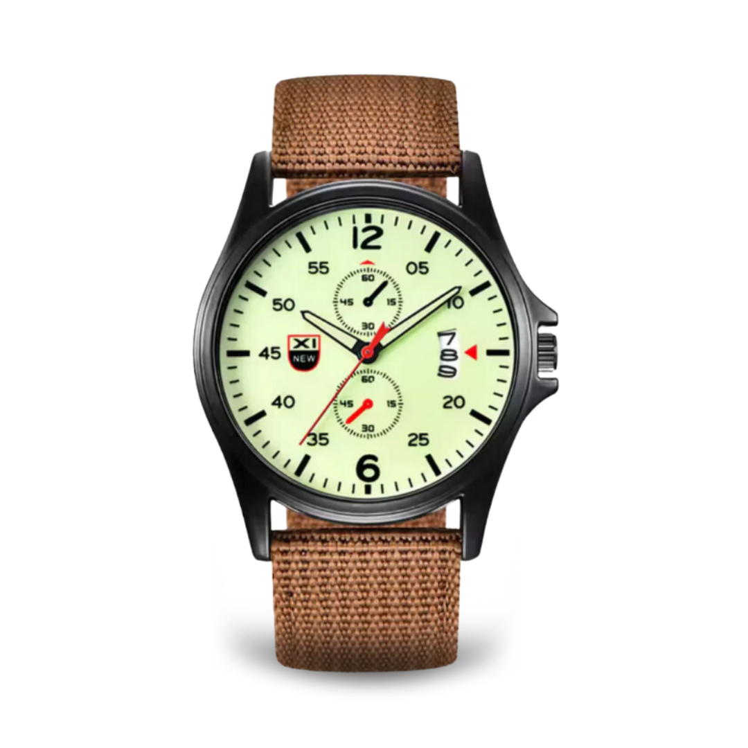 Variant image for Herreur Militært Ur Sort Nylon Kvarts Sportiv Design Med Datovisning Optimal Til Aktiv Livsstil-8