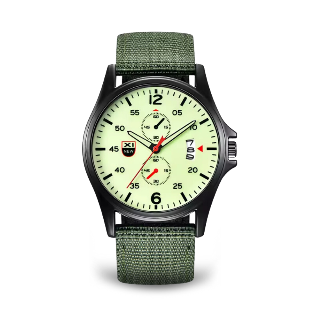 Variant image for Herreur Militært Ur Sort Nylon Kvarts Sportiv Design Med Datovisning Optimal Til Aktiv Livsstil-5
