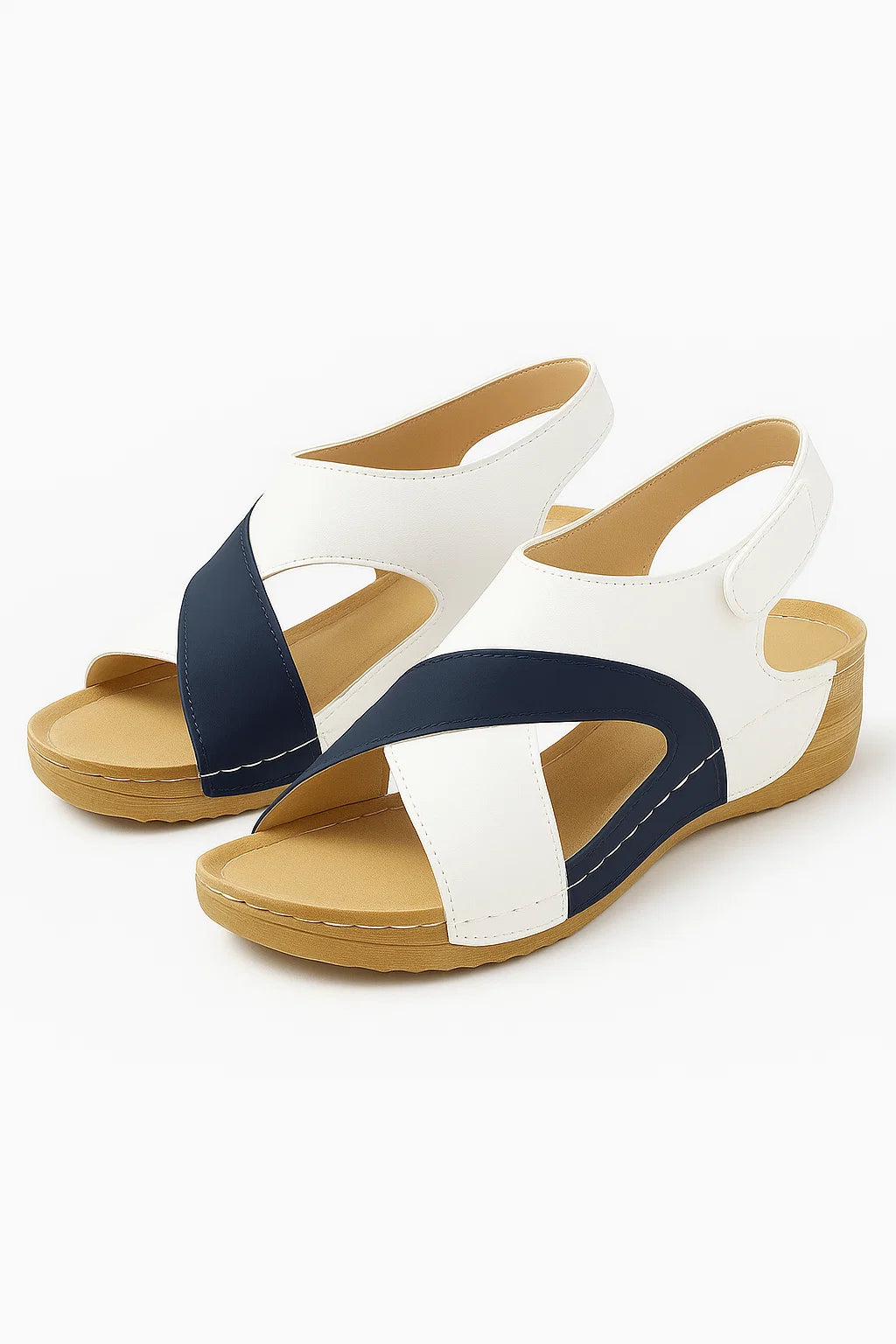 Dame Sandaler Beige Ortopædisk Komfort Ergonomisk Design Med Dæmpning Til Strand Og Café